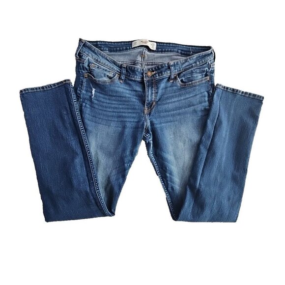 Hollister Jeans Junior Size 15R W32 L32 Straight Skinny Med Wash Style 61956050 - Picture 2 of 16